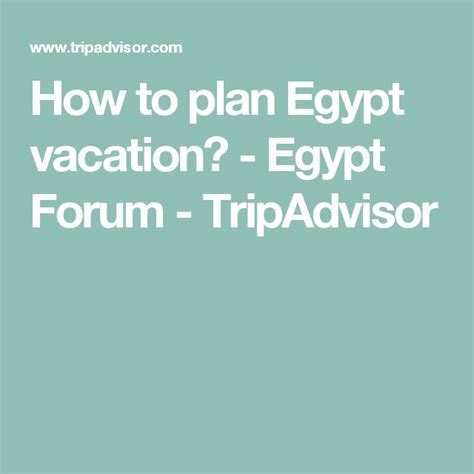 tripadvisor egypt forum